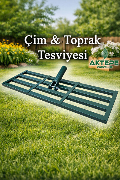 AKTEPE Group Çim Tesviye Aleti Toprak Tesviyesi Kompost Kum Gübre Yayma Topra...