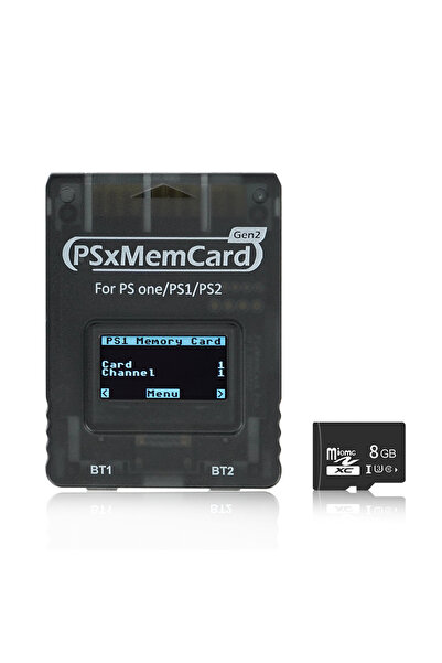 Choice بطاقة ذاكرة TRN Black Bitfunx PSxMemCard Gen2 توفر ألعاب متجر PS1 وPS2...