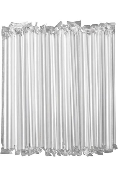OKA 100Pcs Disposable Clear Drinking Straws, Flexible and Practical Plastic S...