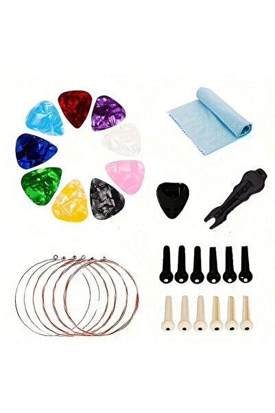 Choice Light Grey Guitar Accessories Kits Guitar Picks & Capo & Tuner & Guita...
