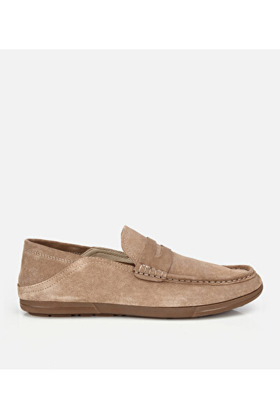 Hotiç Erkek Süet Deri Açık Kahverengi Comfort Loafer