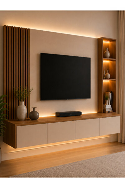 Sistem Mobilya Ledli tv paneli, tv ünitesi, duvar lambiri