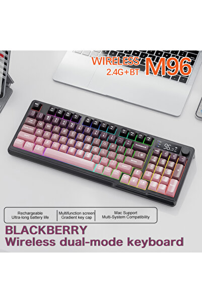Choice لوحة مفاتيح بلاك بيري M96 بلوتوث لاسلكية FREEWOLF شاشة لوحة مفاتيح للأ...