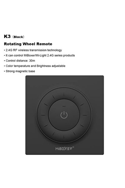 Choice K3-B MiBoxer K3 2.4G Rotating Wheel Remote Color Temperature Panel Rem...