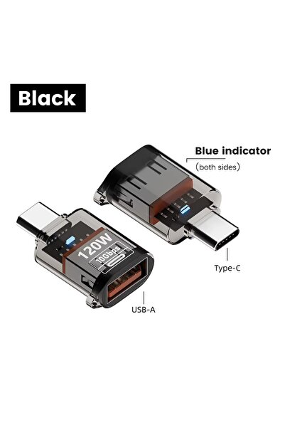 Choice C Male to A QH 120W Fast Charging USB 3.2 to Type C Adapter OTG 10GB H...