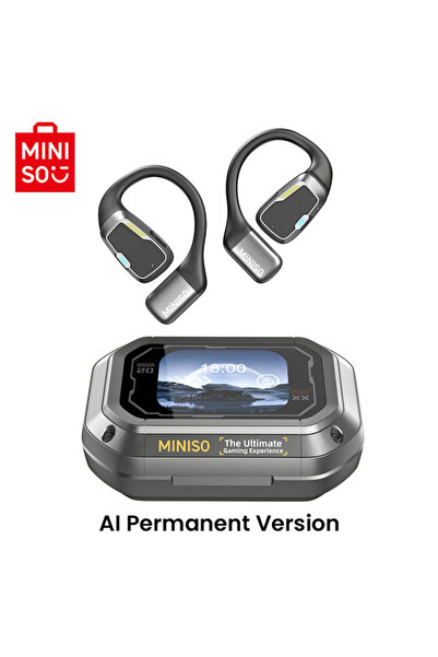 choice2 سماعة أذن MINISO الرمادية للترجمة، سماعات رأس لاسلكية MINISO M98 بتقن...