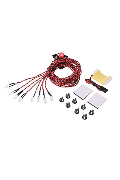Choice مجموعة إضاءة LED حمراء 8 LED فلاش RC لطائرة هليكوبتر RC طائرة طائرة مح...