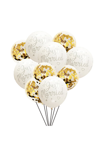 Choice 12INCH 10Pcs A 10Pcs 12inch Just Married Latex Balloon Bachelorette He...