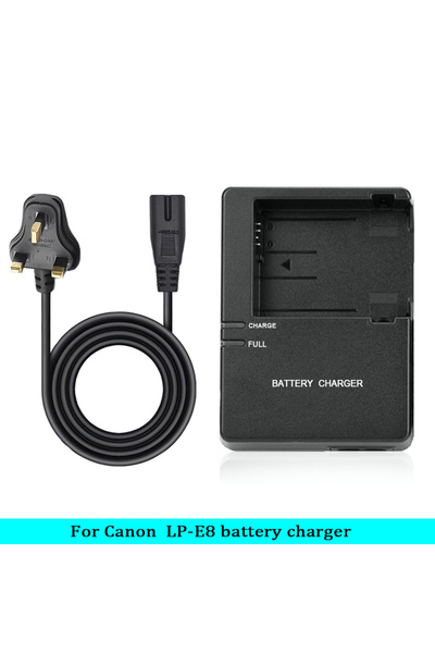 Choice شاحن بطارية LC-E8 لكانون LP-E8 - متوافق مع كاميرات EOS 600D و650D و700...