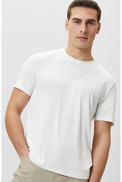 Network Beyaz Basic Modal T-shirt