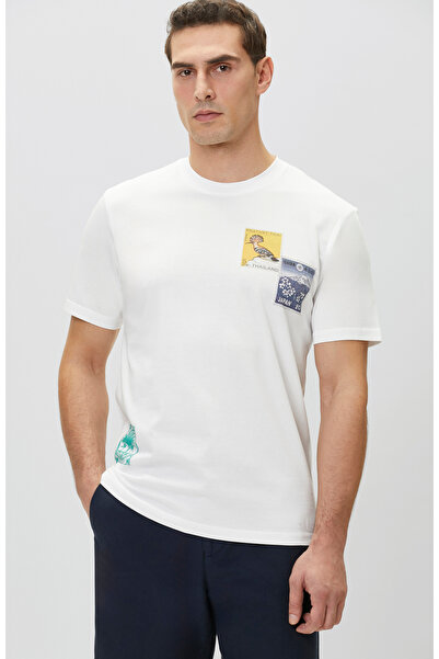 Network Beyaz Baskılı T-shirt