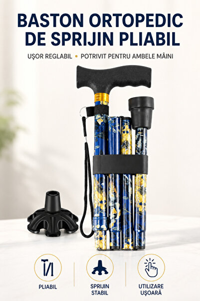 Regal Bliss Baston ortopedic de sprijin pliabil ® usor reglabil, potrivit pen...