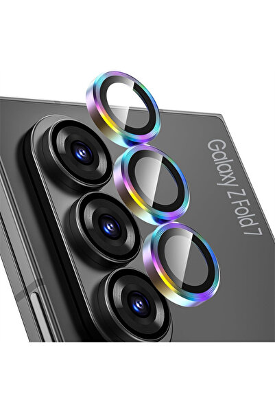 Choice For Galaxy Z Fold 7 Colorful Metal Individual Ring Camera Lens Protect...
