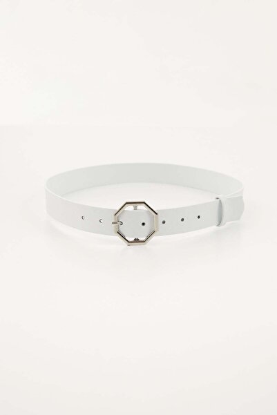 Fulla Moda Ζώνη από συνθετικό δέρμα - Οκτάγωνη πόρπη