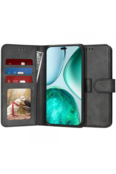 HONOR Husa pentru X8c, Techsuit, Diary Book, Neagra