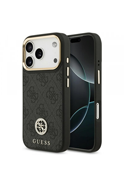 Apple Husa MagSafe pentru iPhone 17 Pro, Guess, 4G Strass Logo, Neagra