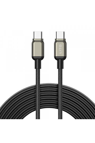 Lito Cablu Date si Incarcare USB-C - USB-C LD17, 100W, 1m, Negru