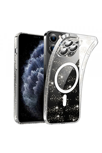 Apple Husa MagSafe pentru iPhone 11 Pro, Techsuit, SparkleSkin, Transparenta