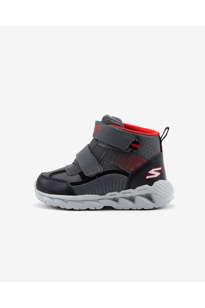 SKECHERS MAGNA - LİGHTS Küçük Erkek Çocuk Gri Işıklı Bot 401504N CCBK