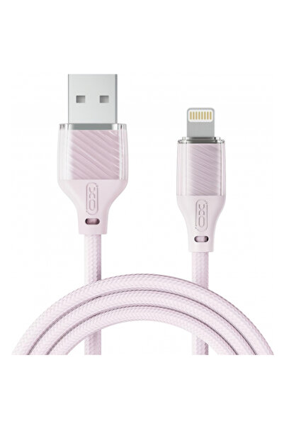 XO Design Cablu Date si Incarcare USB-A - Lightning NB291, 18W, 1m, Roz