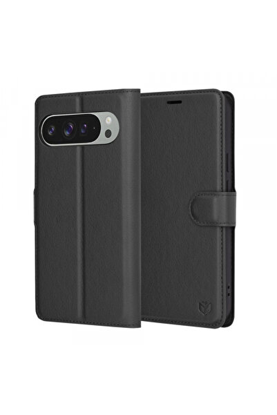 Google Husa pentru Pixel 9 Pro XL, Techsuit, Leather Folio, Neagra
