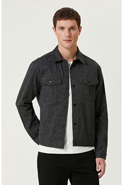 Network Siyah Desenli Denim Mont