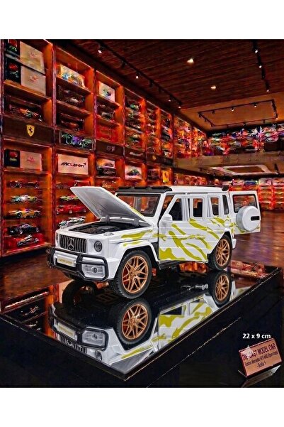 OYUNCAKSAHİLİ Mercedes Benz G63 Model 22x9cm Metal Jip Gerçekci Egzoz Dumanlı...