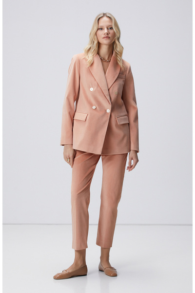 Network Limited Pembe Fitilli Kadife Pantolon