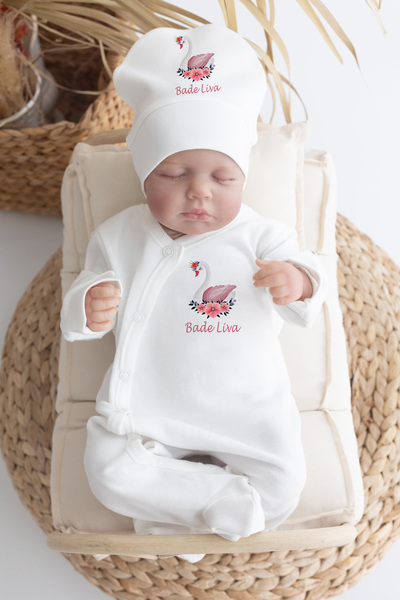 Bebe wini 100% Pamuk 3 Parça Patikli Tulumu KUGUGÖLÜBALESİ