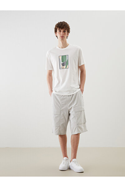 LC Waikiki Trendlucky Comfortable Fit Men's Cargo Shorts with Difference in S...