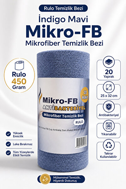 FB Cup (Roll of 20) Micro-Fb Multi-Purpose 100% Microfiber Cleaning Cloth 25X...