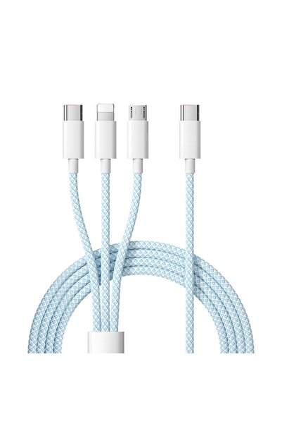 Choice 1m Blue 100W USB C to Type C Cable Charger Cord 3 in 1 USB C For iPhon...