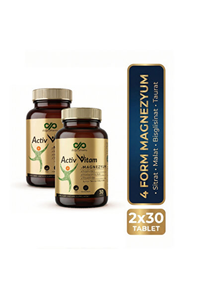 Activ Vitam 2'li 4'lü Magnezyum (Sitrat Taurat Glisinat Malat) Tip II Kolajen...