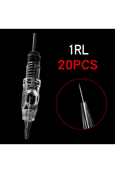 Choice 20PCS 1RL 20pcs Tattoo Cartridges Needles Sterilized Permanent 0.30MM ...