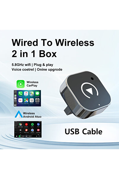 Choice CP AA 2026 Wireless CarPlay Adapter 2-in-1 Wired to Wireless Dongle fo...