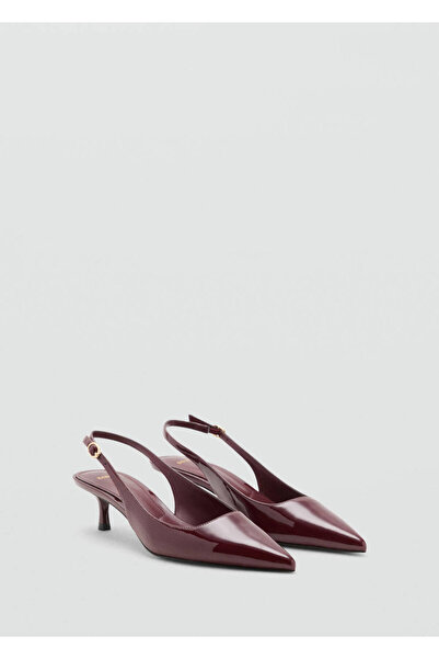 MANGO Woman Kitten Heeled Patent Leather Shoes