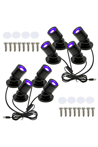 Choice 8 pcs 2/3/4/6/8 Black Light Spotlights, Ultraviolet LED Spotlights, Ca...