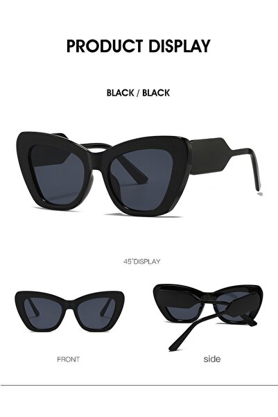 Choice black Vintage Rectangle Sunglasses Women Fashion Hollowed Legs Gradien...