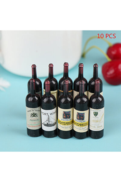 Choice 10Pcs/Lot 1/12 Dollhouse Miniature Mini Simulation Wine Bottle Accesso...