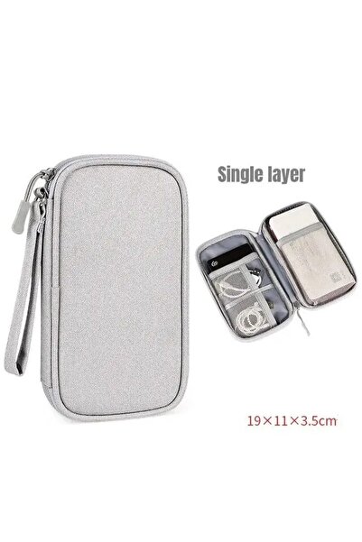 Choice Grey Single layer 1Pc NEW Travel Organizer Bag Cable Storage Organizer...