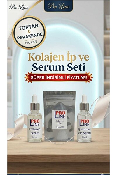 Proline KOLAJEN İP SETİ 6 CM X 200 ADET KOLAJEN İP + 2 ADET 30 ML SERUM
