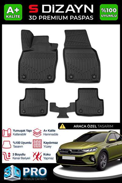 S Dizayn S-Dizayn VW Taigo 3D Pro Havuzlu Paspas 2020 Üzeri A+ Kalite 3DS-SDZ062