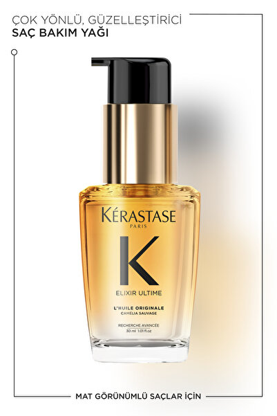 Kerastase Elixir Ultime Tüm Saç Tipleri Için Besleyici, Parlaklık Veren Saç Bakım Yağı 30 ml