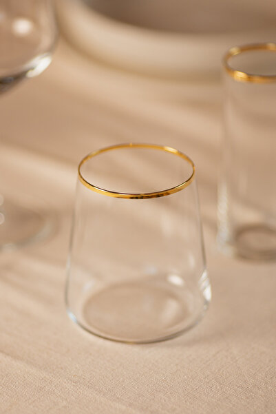 Rakle Avantgarde Gold Set of 4 Water Glasses 420 Cc