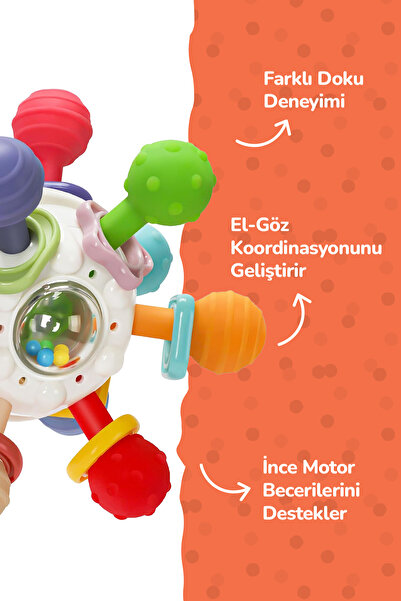 Circle Toys Montessori Duyusal Diş Kaşıyıcı Top