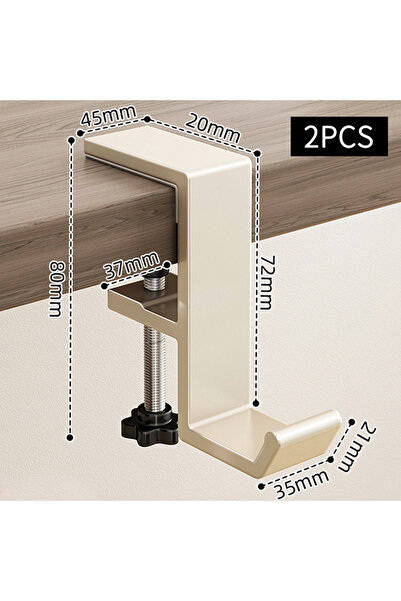 Choice 2pcs White 1 Punch-free Hanging Bag Hook Student Desk Side Hanging Bag...
