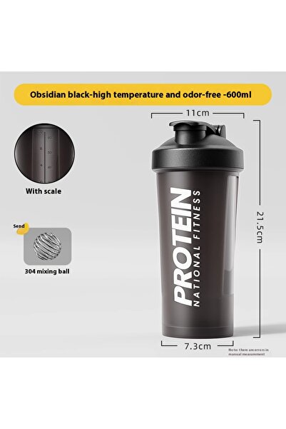 Choice 400-600ml black 600ml Gianxi Shaking Cup Fitness Sports Water Cup Prot...