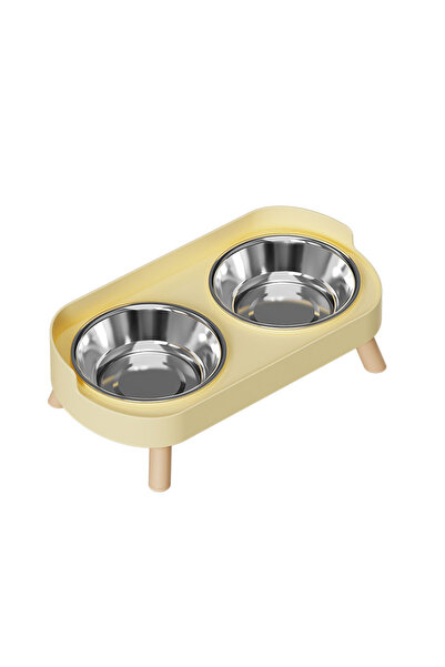choice2 Yellow Stainless A Colorful Dopamine Pet Double Bowl Fashion Feeding ...