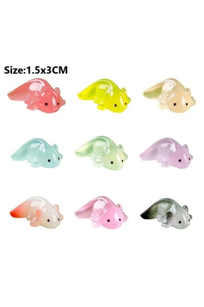Choice 10pcs mix 10Pcs Kawaii Colorful Luminous Mini Salamander Cute Tiny Axo...