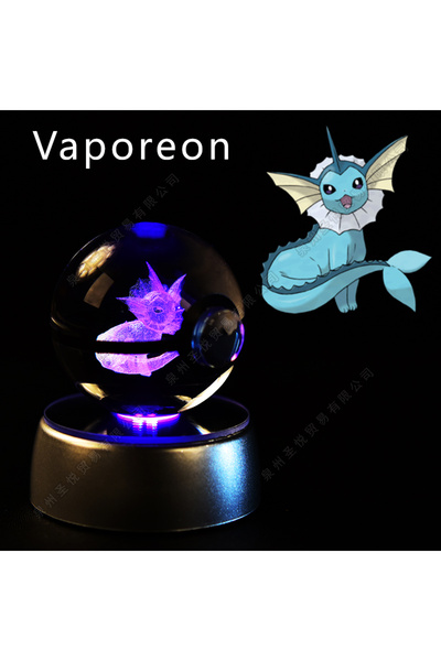Choice13 25 Vaporeon Pokemon Crystal Ball 3D Pikachu Gengar Mewtwo Night Ligh...